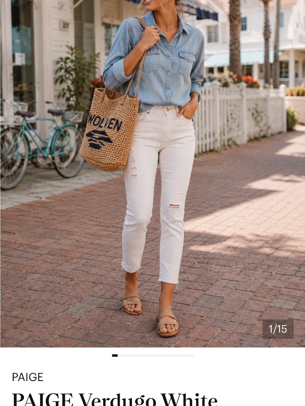 PAIGE White High-Rise Denim Jeans Size 27